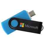 Type-C USB Flash Drive Black Swivel