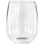 12 oz Clear Stemless Wine Glass