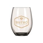 Wine O'Clock 9oz ARC Stemless Wine Glass C8832 with Color Bottom