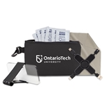 "MALIBU" 7 pcs Mobile Tech Charging Kit in Black Mesh Zipper Pouch