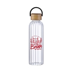 Rawlins 21oz Glass Bottle w Bamboo Lid