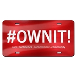 Acrylic License Plate - 12" x 6" - Printed on Metallic With Laser Cuts