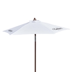 7' Wood Look Tilting Market Umbrella Kit (3 Imprints)