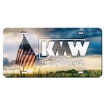 Acrylic License Plate - 12" x 6" - Printed on White With Laser Cuts