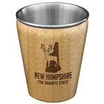 New Hampshire State Bamboo and Stainless Steel Shot Glass