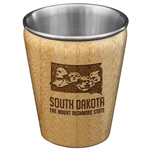South Dakota State Bamboo and Stainless Steel Shot Glass