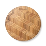 Harrington Acacia Wood Herringbone Lazy Susan
