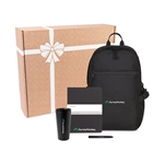 Fully Equipped Backpack, Tumbler & Notebook Onboarding Gift Set