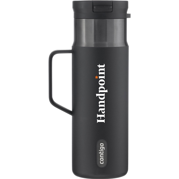 20 oz Contigo Snapseal Handle Stainless Steel Tumbler - Licorice Gunmetal