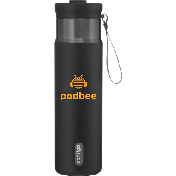 24 oz Contigo Dualsip Stainless Steel Bottle - Licorice Gunmetal