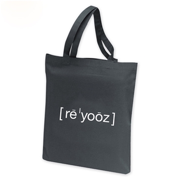 Orangebag 6 oz Black Eco-Friendly Cotton Tote Bag with Strap Handles