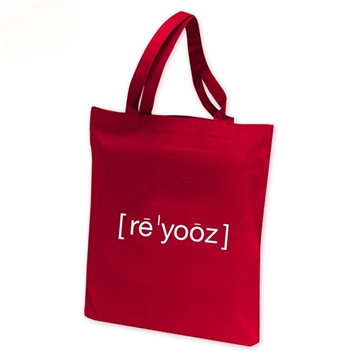 Orangebag 6 oz Red Eco-Friendly Cotton Tote Bag with Strap Handles