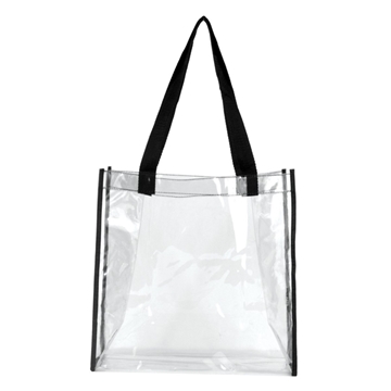 12" W x 12" H x 6" "GUSSET" -Matterhorn Clear Vinyl Stadium Compliant Tote Bag (Stadium Compliant)