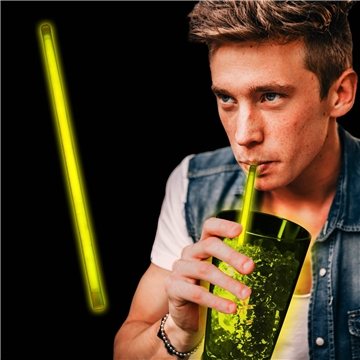 Yellow Supreme Glow 9 Inch Straws